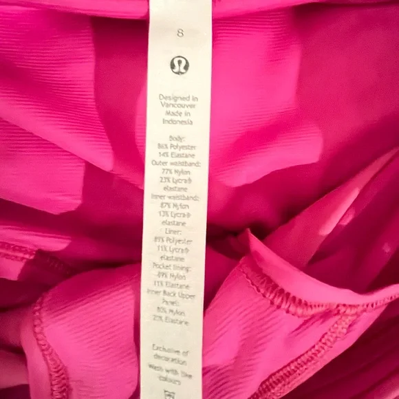 NWT- Lululemon Speed Up LR Short
2.5" *Lined Sonic Pink. Size: 8 - Picture 7 of 9